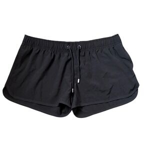 Franks Womens Black Athletic Shorts Drawstring Elastic Waist Dolphin Hem Size M